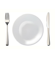 Plate and cultery vector image