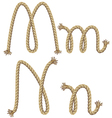Rope alphabet vector image