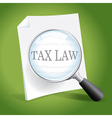 Reviewing Tax Law vector image