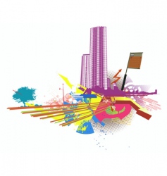 Urban background vector image