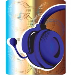 Head phones vector image