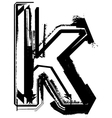 Grunge Font vector image