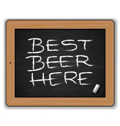 Menu - Beers on the blackboard vector image