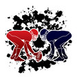 American football prepare to battle graphic vector image