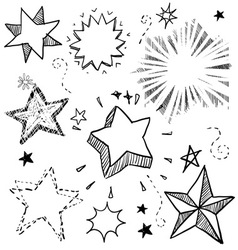 Doodle stars vector image