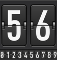 Mechanical Scoreboard Numbers vector image