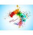 Grunge music background vector image