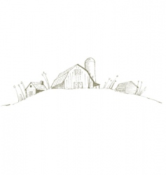 Old barn vector image
