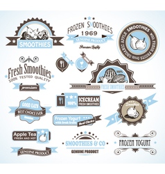 Diary Beverage Labels vector image