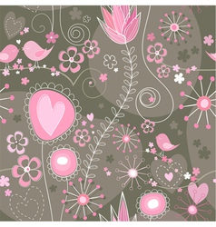 Whimsical seamless background vector image
