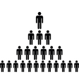 Human pictogram pyramid vector image