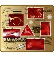 Set of christmas mail elements vector image