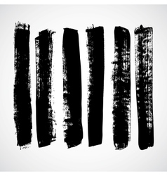A set of grunge strokes vector image