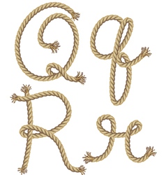 Rope alphabet vector image
