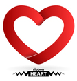 Heart shape ribbon vector image