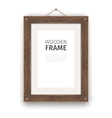 Old Wooden Rectangle Frame Light vector image