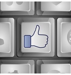 Like button - social media concept vector image