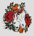 Horse tattoo 2 vector image