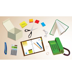 Office desk vector image