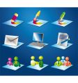 Icons for business vector image