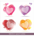 Hearts speech bubbles vector image