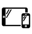 Mobile phone and tablet sign vector image