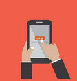 Smart phone user login form page and sign in vector image