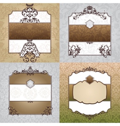 Set of abstract decorative vintage frames vector image
