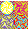 Set of four bright hypnotic Poster vector image