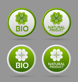 Bio and natural product badge icons vector image