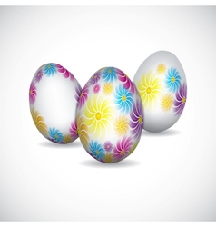 Background with easter eggs vector image
