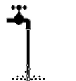 Water pipe vector image