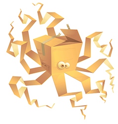Boxtopus vector image