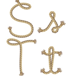 Rope alphabet vector image