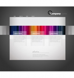 Website template with stripes vector image