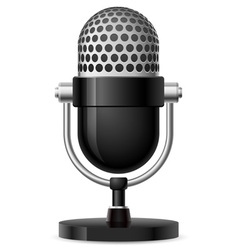 Realistic retro microphone vector image