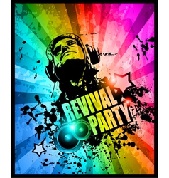 Disco club flyer vector image
