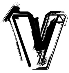 Grunge Font vector image