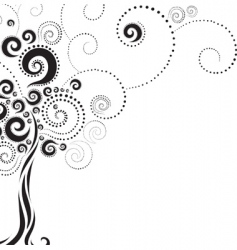 Tree shape from twirls Tree shape from twirls vector image