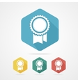 Award Icon flat style with long shadow vector image