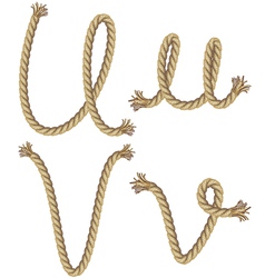 Rope alphabet vector image