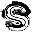 Grunge Font vector image