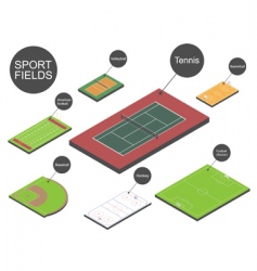 Sport fields vector image