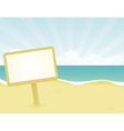 Wodden beach sign vector image