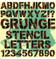 Grunge Stencil Letters vector image