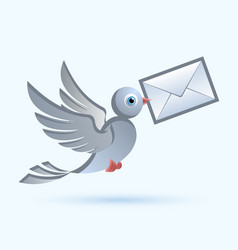 Homing postal pigeon vector image