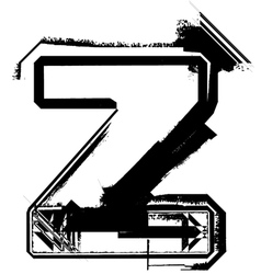 Grunge Font vector image