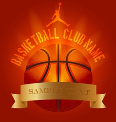 Basketball club generic set vector image