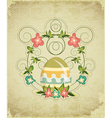 Vintage Easter Card vector image