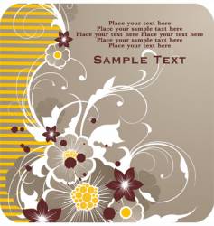 Floral grunge background vector image